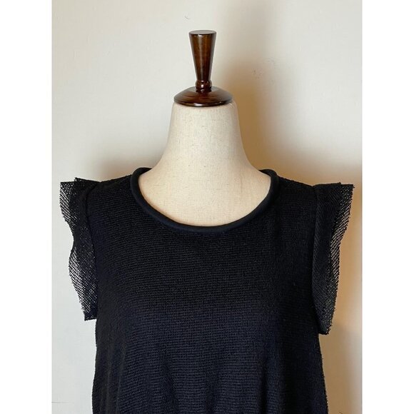 See U Soon Black Aztec Embroidered Belt Cap Sleeve Fit And Flare‎ Dress Size S - Picture 4 of 11